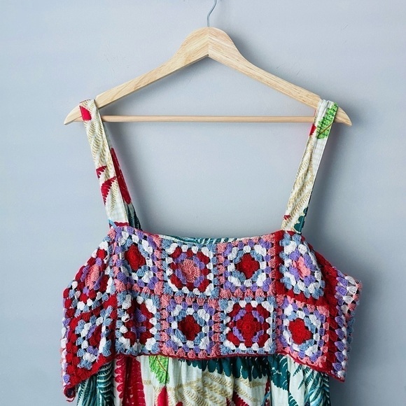 Farm Rio Anthropologie Crochet Mini Dress Blogger Fav - Picture 3 of 9